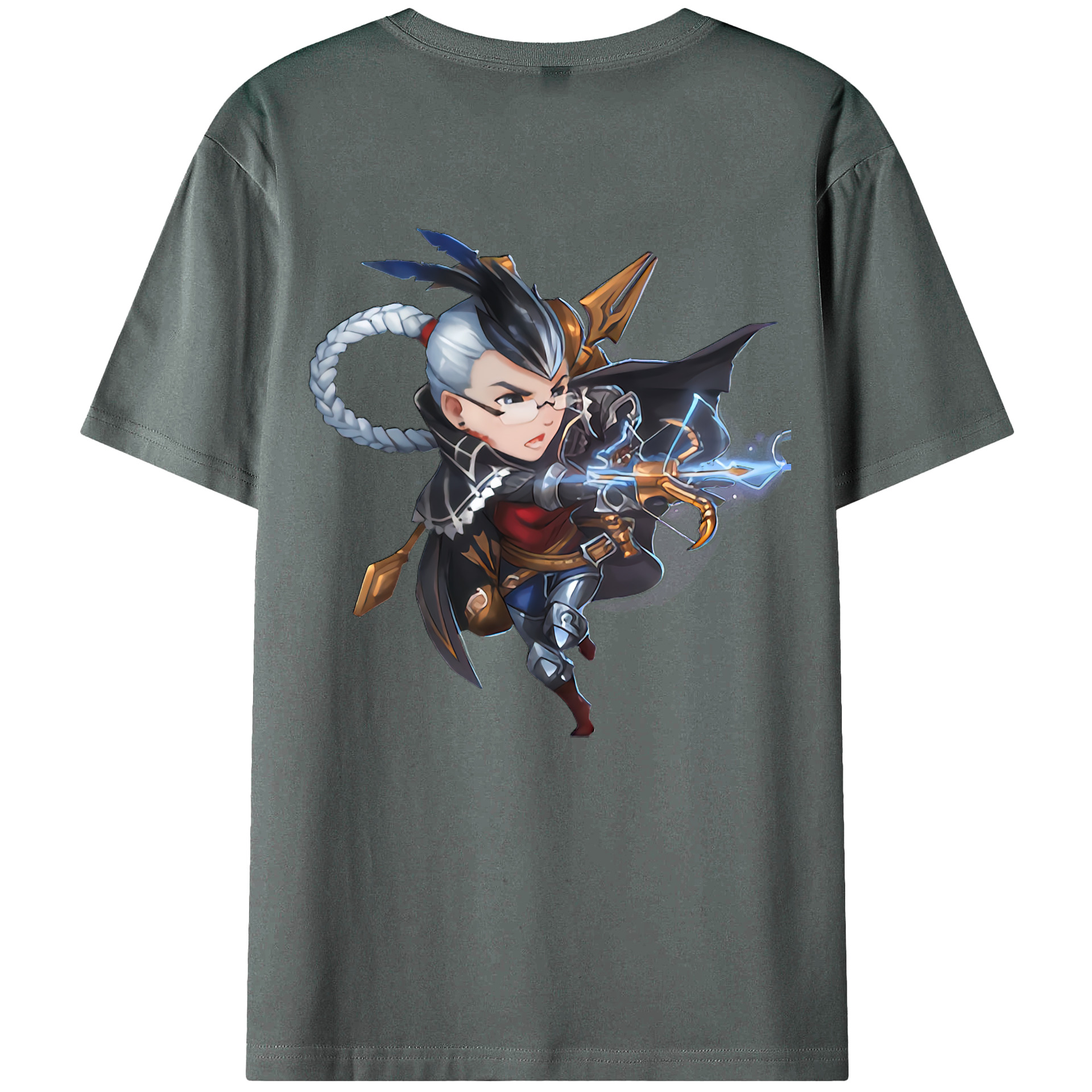 （画像用） リーグ・オブ・レジェンド League of Legends LOL 綿100％ メンズ半袖Tシャツ（バックプリント） 通気性
